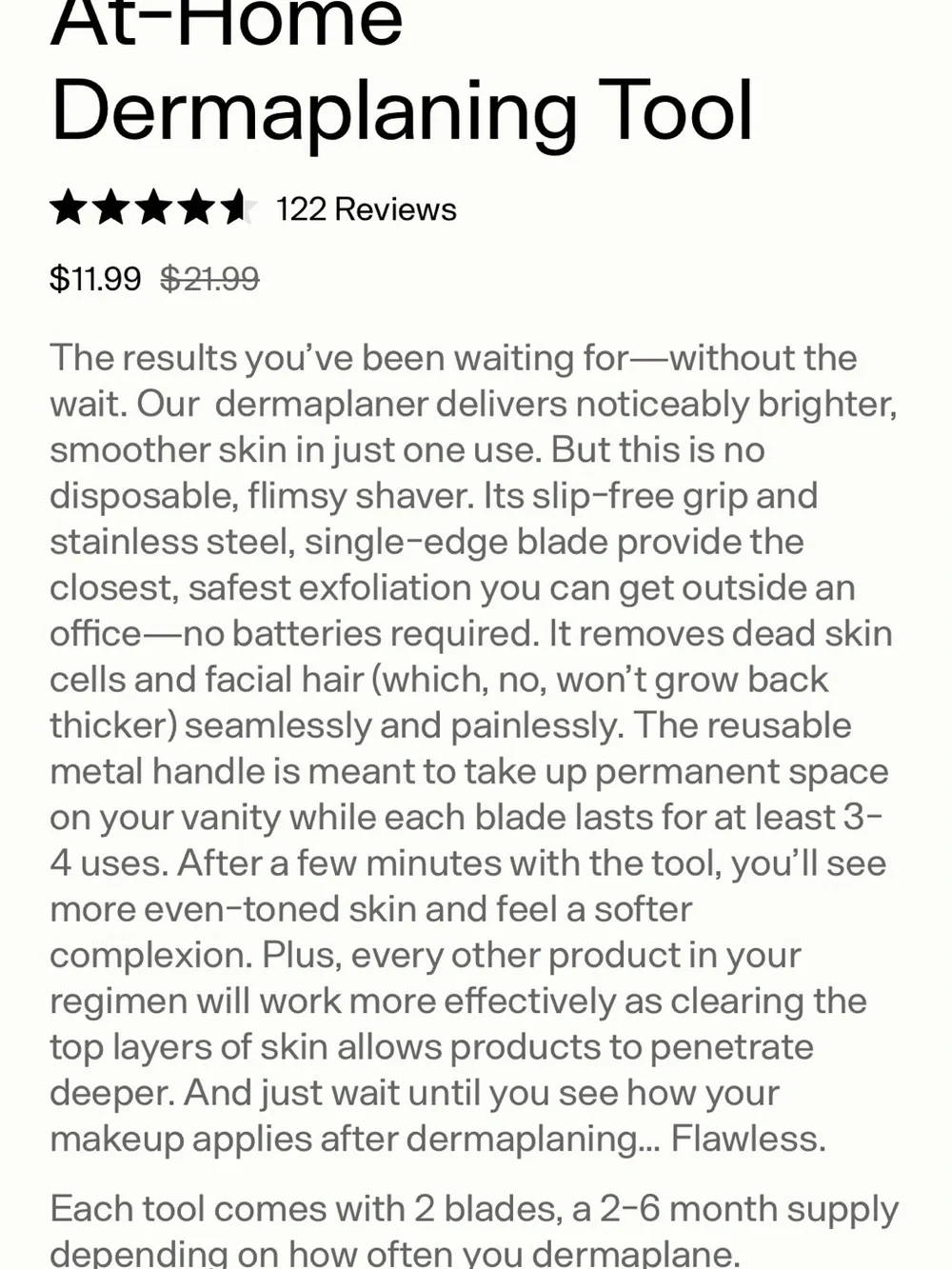 NWT Versed at Home Dermaplaning Tool